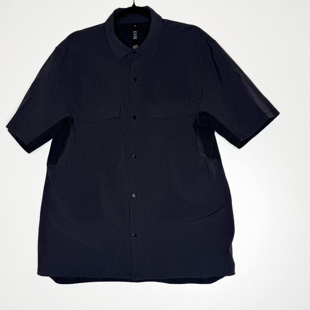 Lululemon Zenway Short Sleeve Button Down Short Sleeve Shirt Men's Size Medium